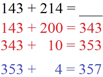 Halbschriftliche Addition Beispiel 2