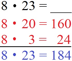 Halbschriftliche Multiplikation Beispiel 1