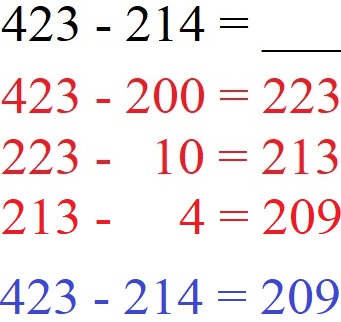 Halbschriftliche Subtraktion Beispiel 2