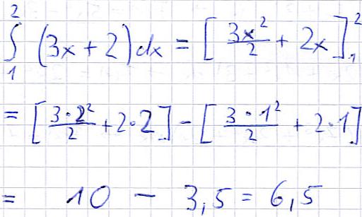 Integration Fläche Beispiel 2