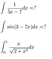 Integration durch Substitution Aufgabe 1