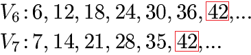 Kleinstes gemeinsames Vielfaches (kgV) mit 6 und 7 Beispiel