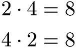 Kommutativgesetz Multiplikation Beispiel 1