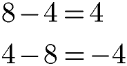 Kommutativgesetz Subtraktion Zahlen Beispiel 1