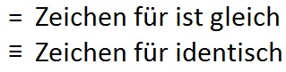 Kongruenz Zahlentheorie: identisch und istgleich