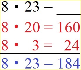 Kopfrechnen Multiplikation Beispiel 1