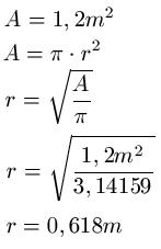 Kreisberechnung Fläche Beispiel 2