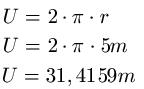 Kreisberechnung Umfang Beispiel 1
