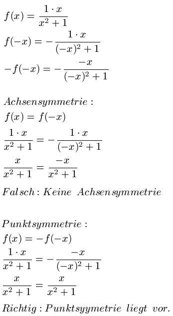 kurvenschar Beispiel 1 Symmetrie