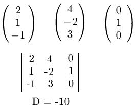 Lineare Abhänigkeit 3 Vektoren Beispiel 2