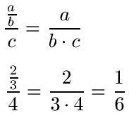 Mehrere Brüche Formel Beispiel 1