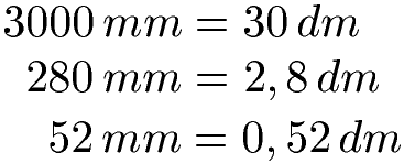 Millimeter in Dezimeter umrechnen