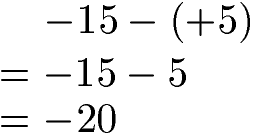 Subtraktion bei negativen Zahlen Beispiel 1