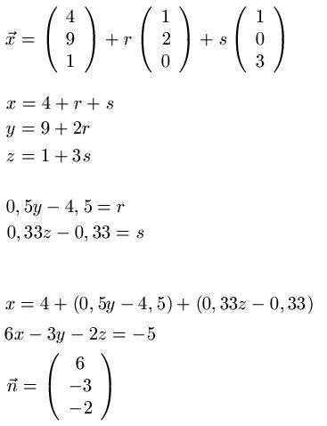 Normalenvektor Ebene Beispiel 2