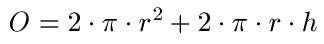 Oberfläche Zylinder Formel