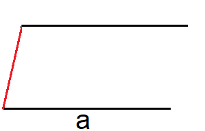 Parallelogramm zeichnen: Obere Seite zeichnen