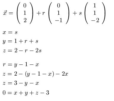 Parametergleichung Koordinatengleichung Beispiel 2
