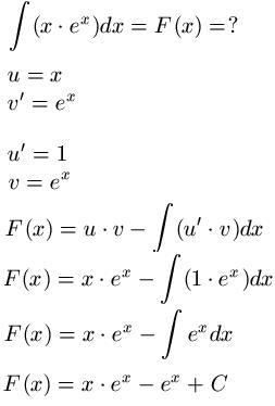 Partielle Integration Beispiel 1