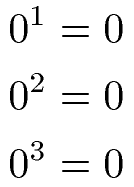 Potenzen mit Basis 0