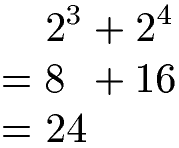 Potenzen Addition: Gleiche Basis, verschiedene Exponenten Beispiel 2