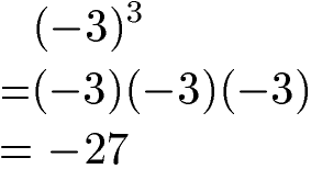 Potenzen mit negativer Basis Beispiel 1