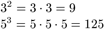 Potenzen Basis 3 und 5