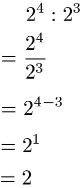 Potenzen dividieren: gleiche Basis Beispiel 1