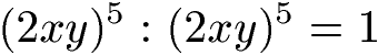 Potenzen dividieren: gleiche Basis und gleicher Exponent mit Variablen