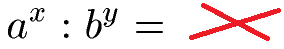 Potenzen dividieren: unterschiedliche Basis und unterschiedlicher Exponent