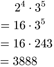 Potenzen multiplizieren: Basen und Exponenten verschieden Beispiel 1