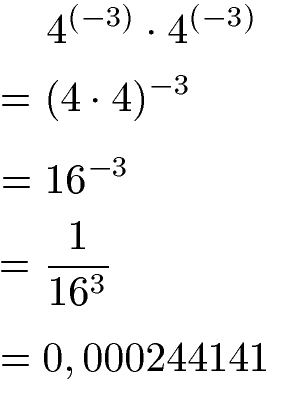 Potenzen multiplizieren: gleiche Basis und gleicher negativer Exponent