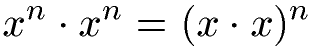 Potenzen multiplizieren: gleiche Basis, gleicher Exponent Formel