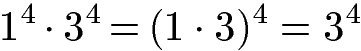 Potenzen multiplizieren: gleicher Exponent mit zwei Zahlen