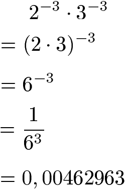 Potenzen multiplizieren: gleicher negativer Exponent