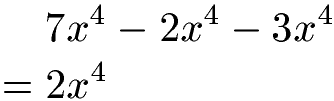 Potenzen subtrahieren: Potenzgesetz zur Subtraktion Beispiel 2