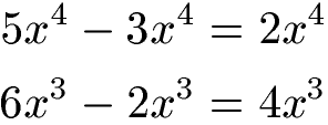 Potenzen subtrahieren: Potenzgesetz zur Subtraktion Beispiel 1
