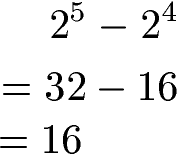 Potenzen subtrahieren: gleiche Basis, unterschiedlicher Exponent Beispiel