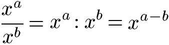 Potenzgesetze Division: Gleiche Basis