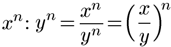 Potenzgesetze Division: Gleicher Exponent