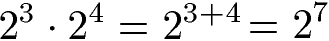 Potenzgesetze Multiplikation: Gleiche Basis Beispiel