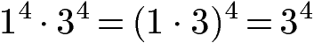 Potenzgesetze Multiplikation: Gleicher Exponent Beispiel