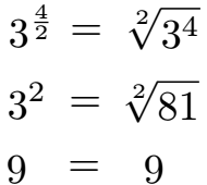 Potenzgesetze: Potenz in n-te Wurzel Beispiel
