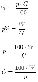 Prozentrechnung Gleichungen