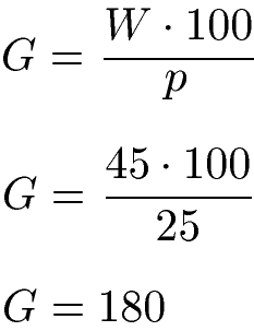 Prozentrechnung: Grundwert berechnen Beispiel 1