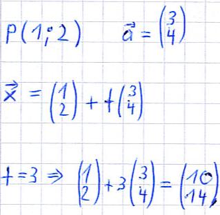 Punktrichtungsgleichung Beispiel 1