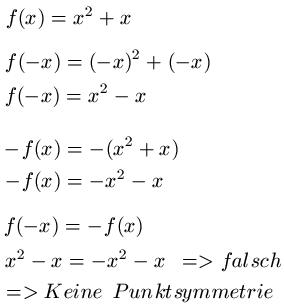 Punktsymmetrie Beispiel 3