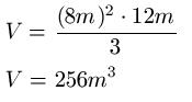 Pyramide Volumenberchnung Beispiel 1