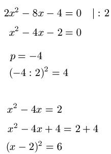 Quadratische Ergänzung Beispiel 1