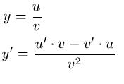 Quotientenregel Kurzschreibweise