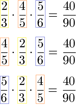 Rationale Zahlen: Assoziativgesetz Multiplikation mit Brüchen